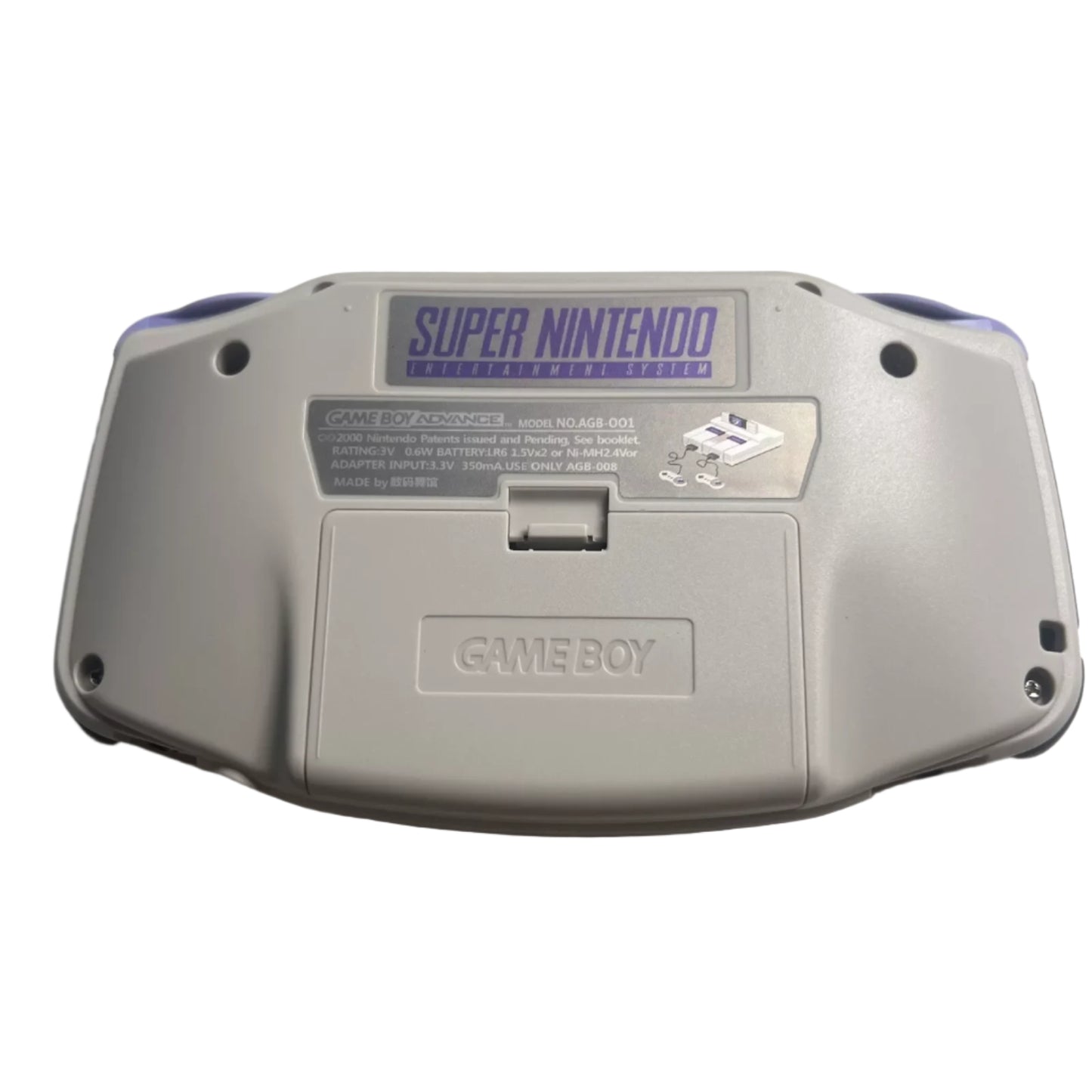 Nintendo Game Boy Advance Video Game Console - GrayPurple - Super Nintendo SNES Edition - Custom Built