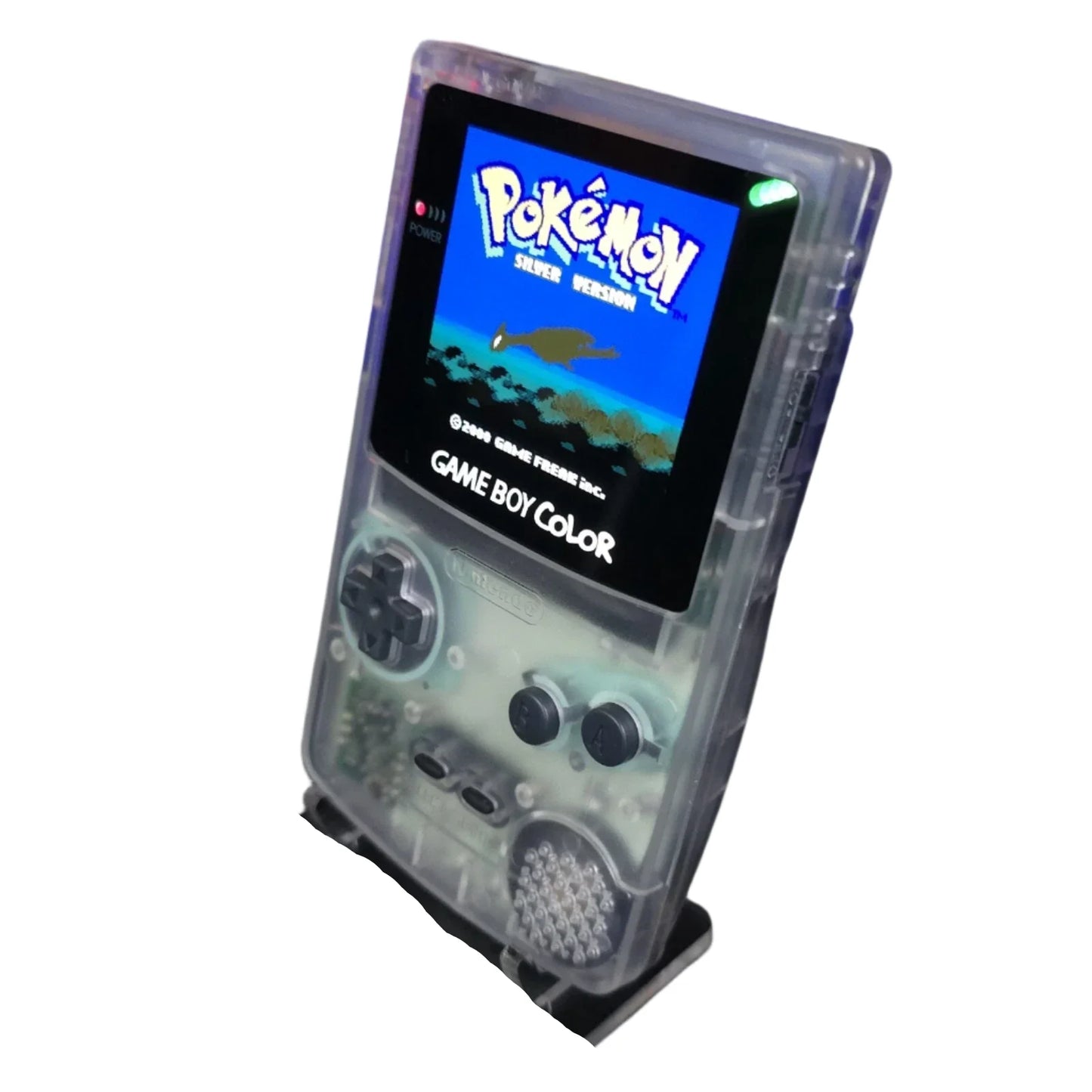 Nintendo Game Boy Color Console - Clear Edition - AMOLED XL LCD Touch Screen - Custom Built & Upgraded