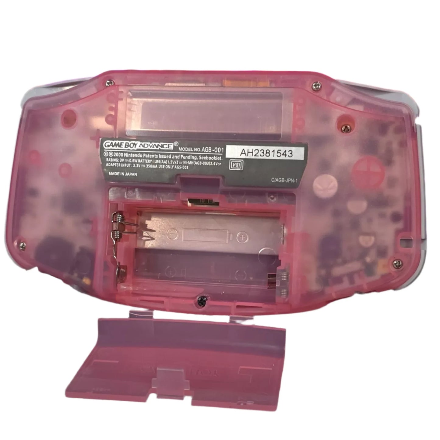 Nintendo Game Boy Advance Video GameConsole - Clear Pink - Kirby Edition - Custom Built