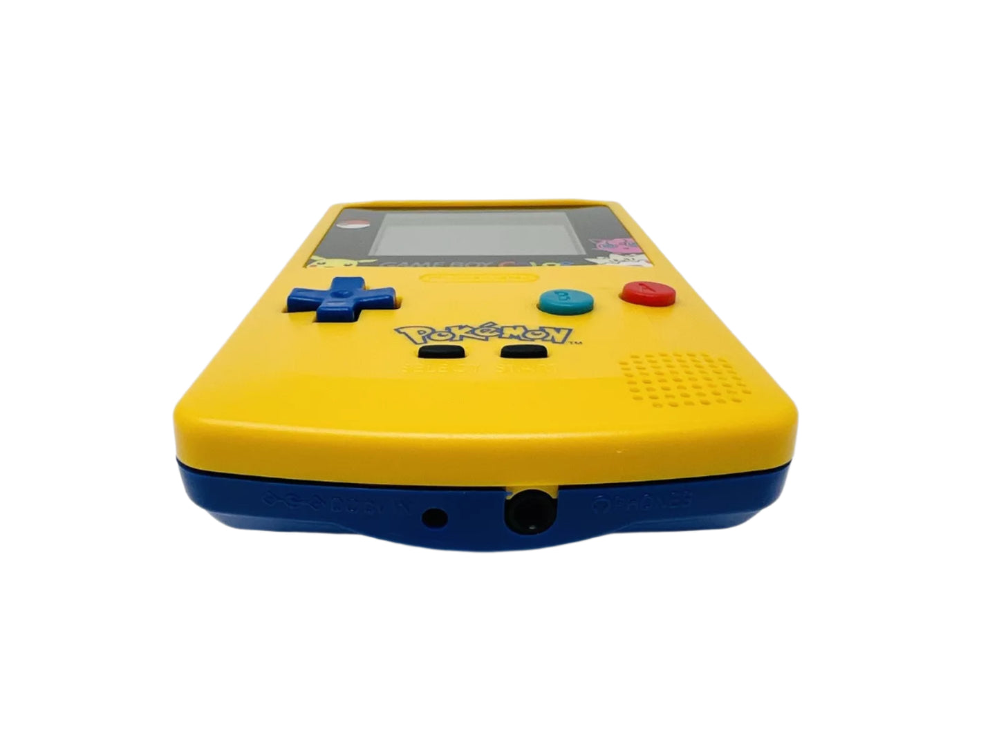 Nintendo Game Boy Color Console - YellowBlue - Pokemon Logo - AMOLED XL LCD Touch Screen - Custom Built & Upgraded