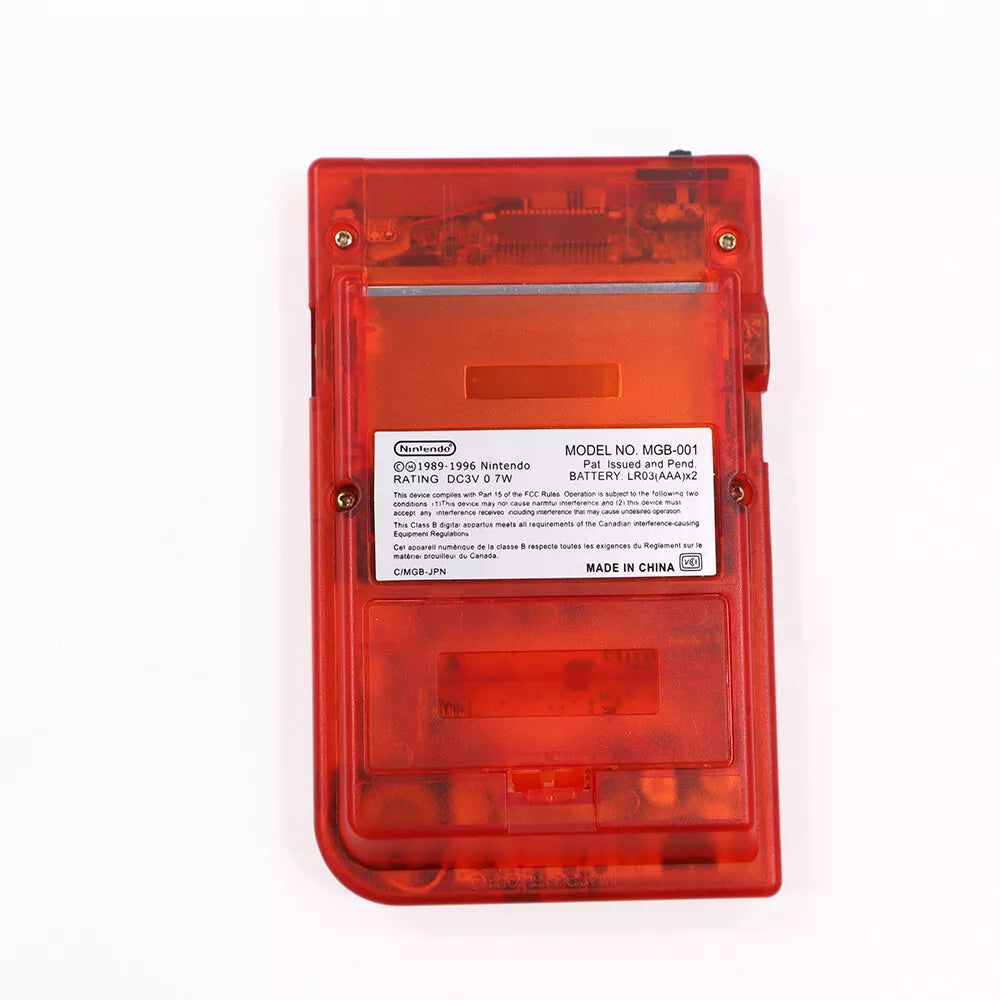 Nintendo Game Boy Pocket Console - Clear Red - Custom & Upgraded