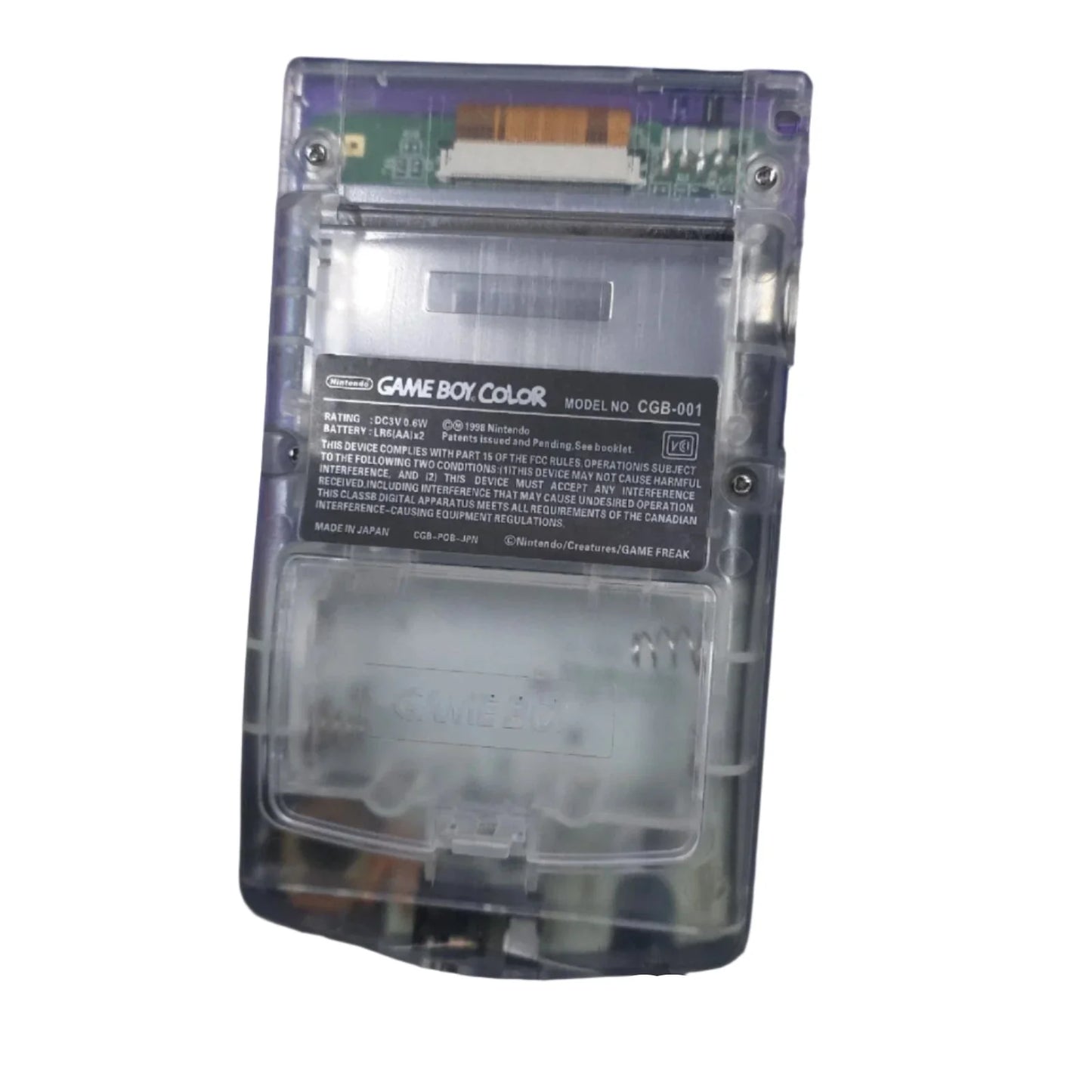 Nintendo Game Boy Color Console - Clear Edition - AMOLED XL LCD Touch Screen - Custom Built & Upgraded