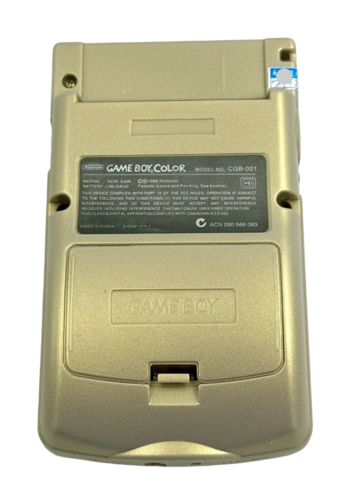 Nintendo Game Boy Color Video Game Console - Gold - Backlit TFT LCD Screen - Custom & Upgraded