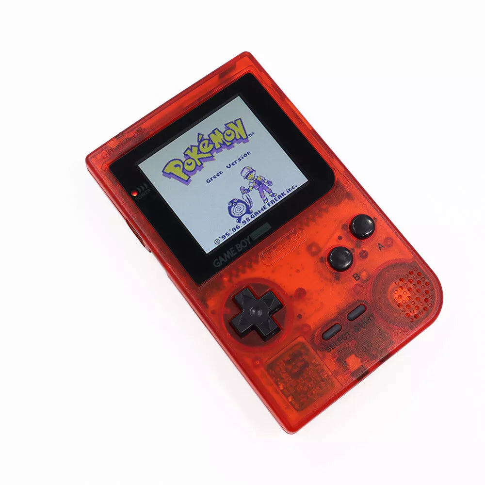 Nintendo Game Boy Pocket Console - Clear Red - Custom & Upgraded