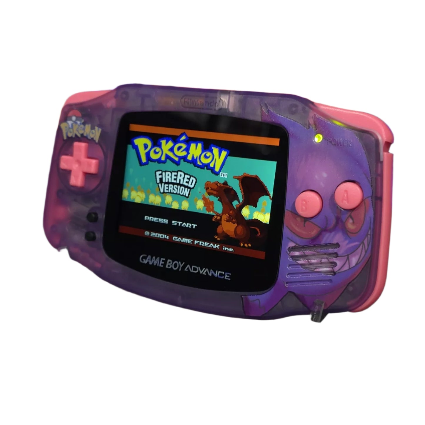 Nintendo Game Boy Advance Video Game Console - Purple - Pokemon Gengar Edition - Custom Built