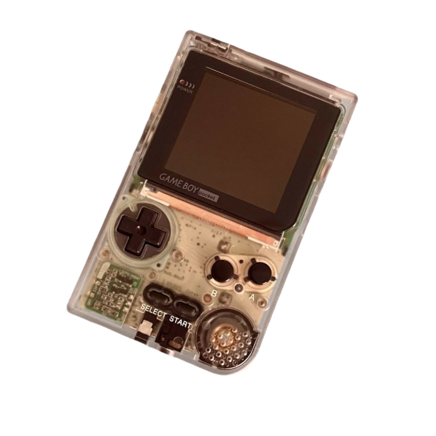 Nintendo Game Boy Pocket Console - Clear Edition - Custom & Upgraded