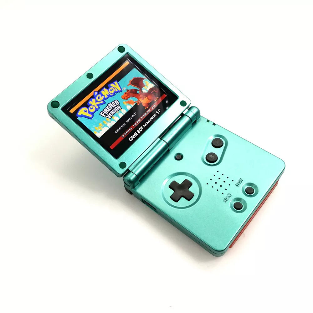 Nintendo Game Boy Advance SP Video Game Console - Pearl Green - Custom Built