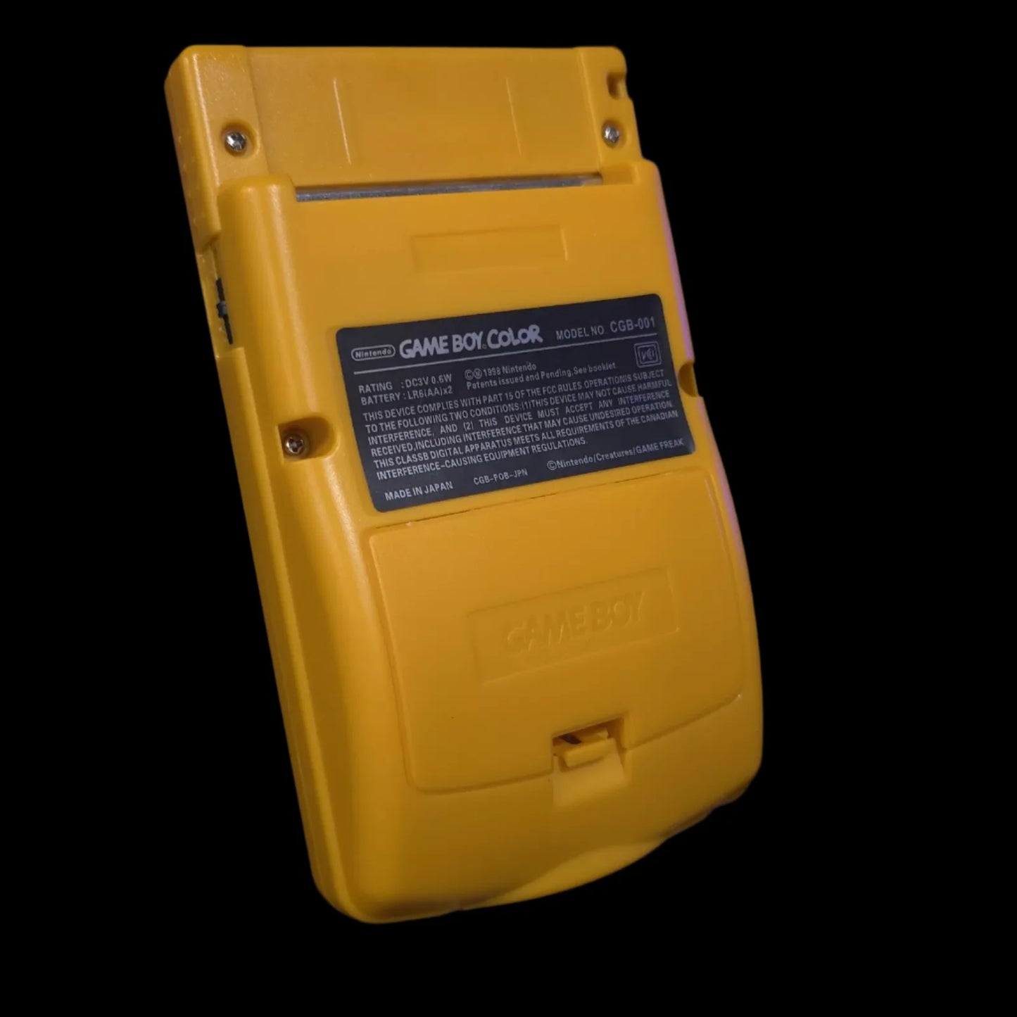 Nintendo Game Boy Color Console - Yellow - AMOLED XL LCD Touch Screen - Custom Built & Upgraded