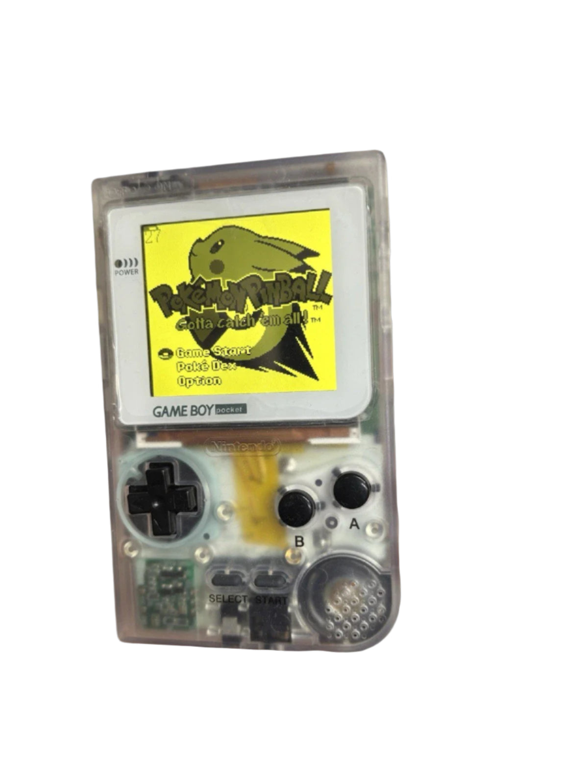 Nintendo Game Boy Pocket Console - Clear Edition - Custom & Upgraded