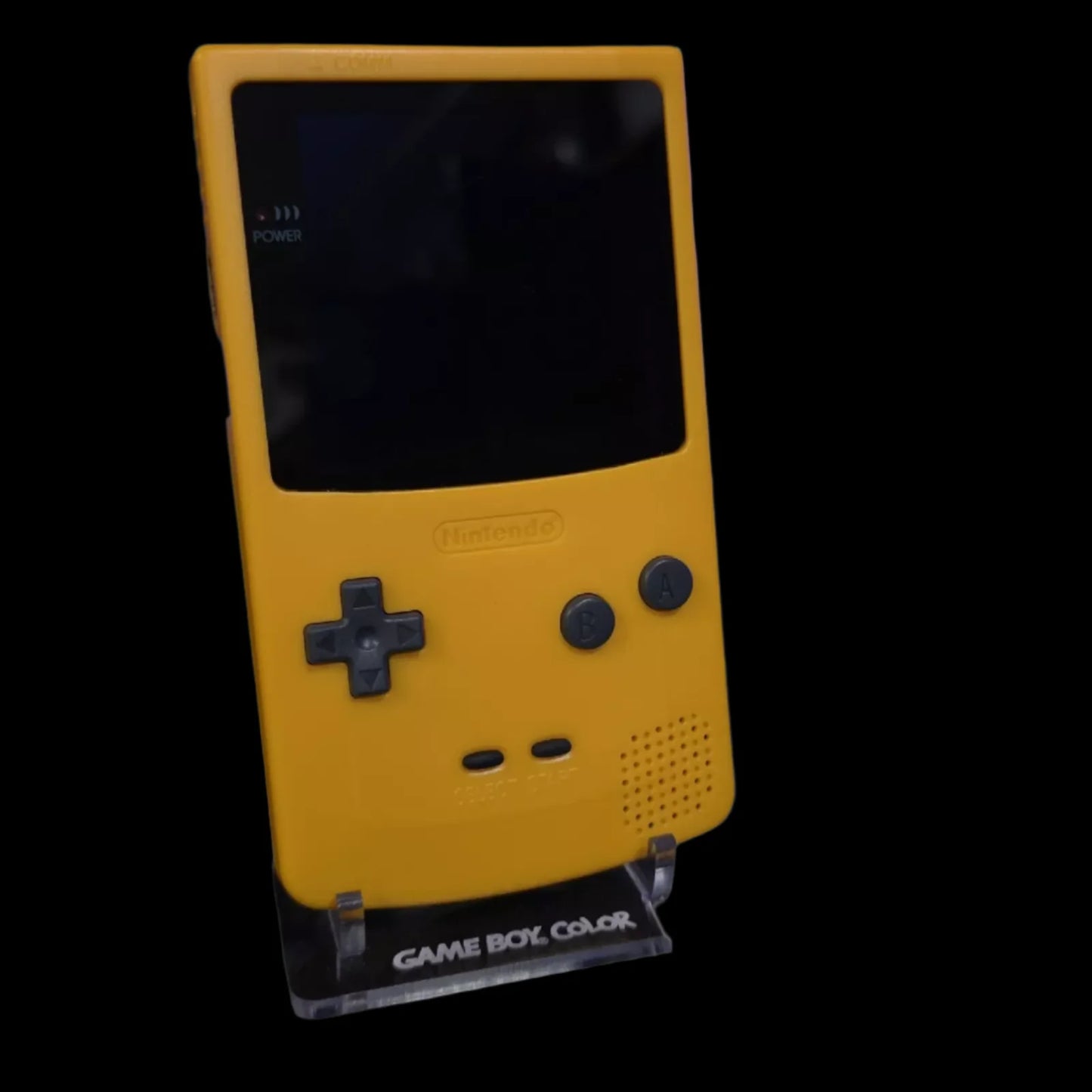 Nintendo Game Boy Color Console - Yellow - AMOLED XL LCD Touch Screen - Custom Built & Upgraded