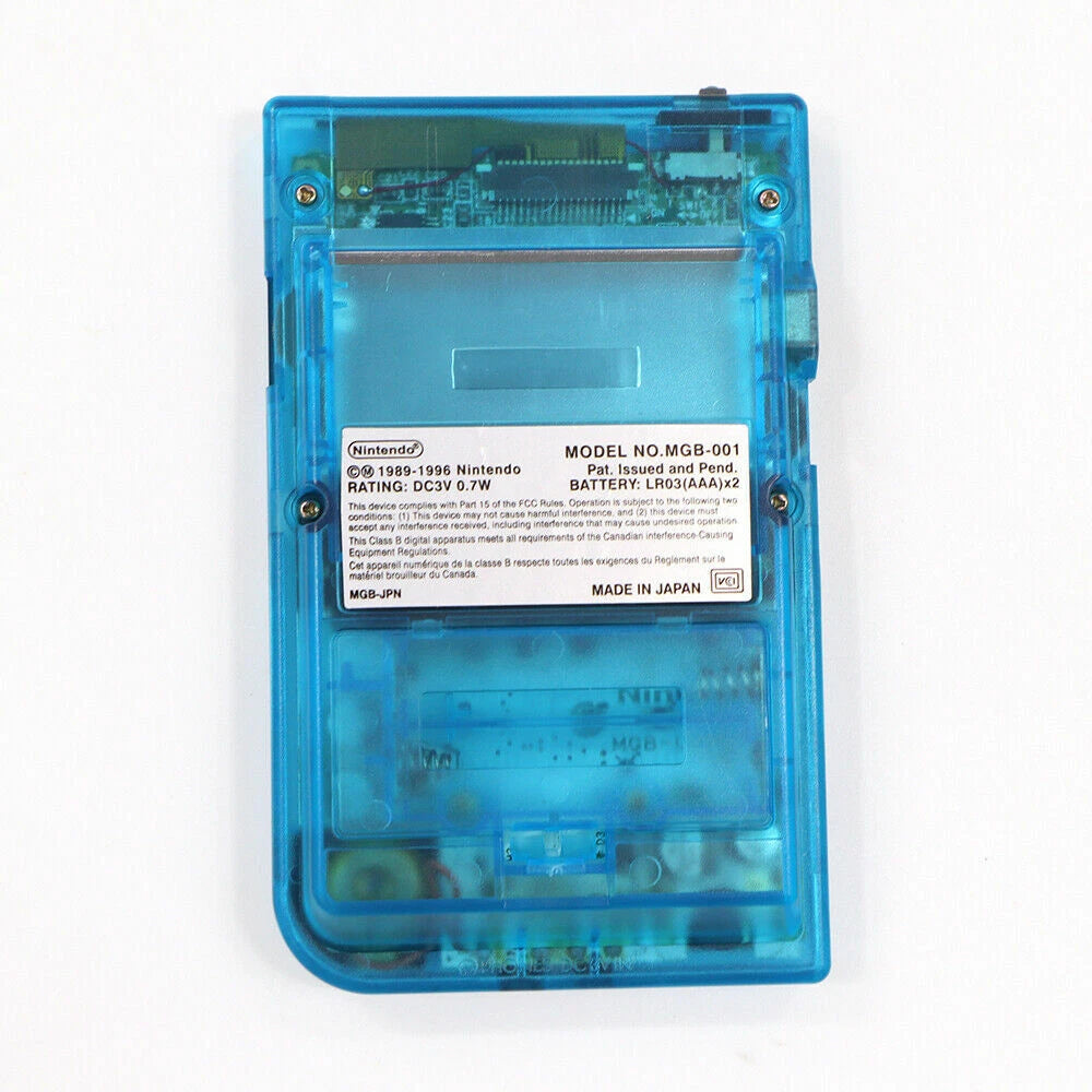 Nintendo Game Boy Pocket Console - Clear Blue - Custom & Upgraded
