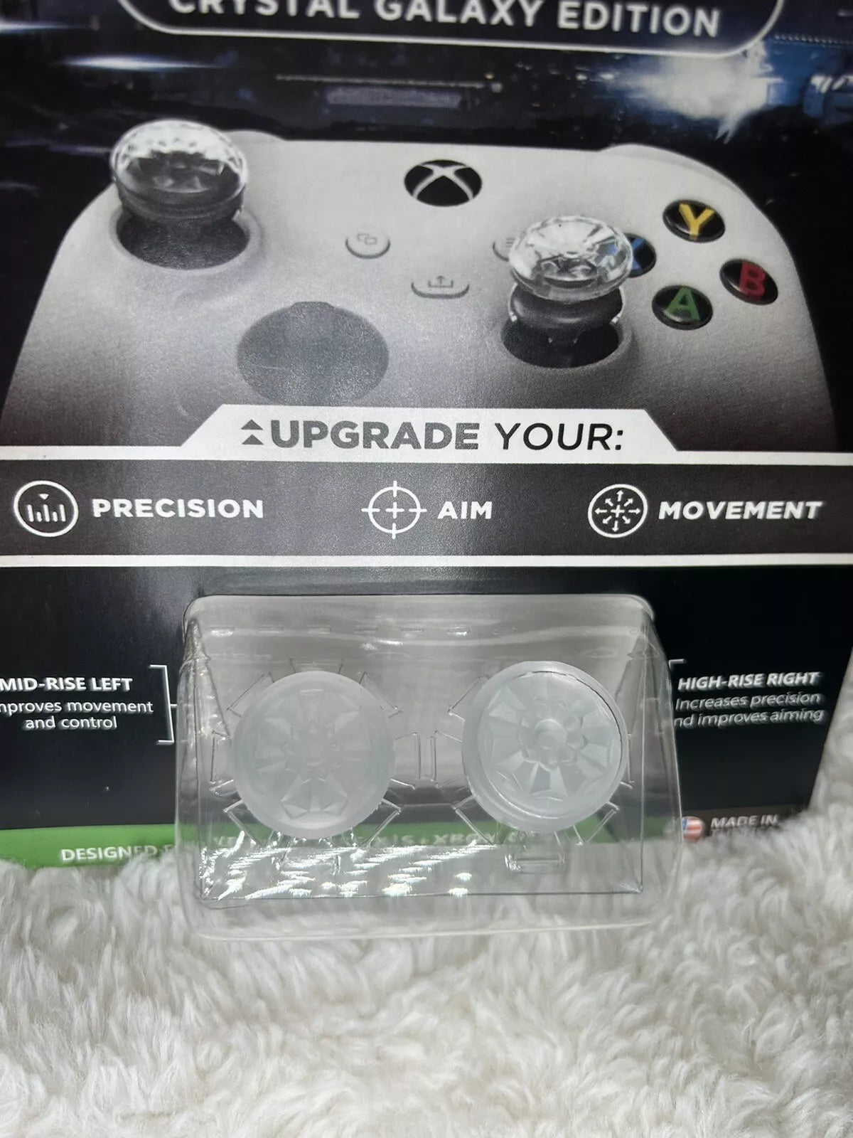 KontrolFreek FPSFreek Crystal Galaxy Thumbsticks - Xbox SeriesX|S & One - Mixed‑Rise Performance Dual Grip (Clear) - New