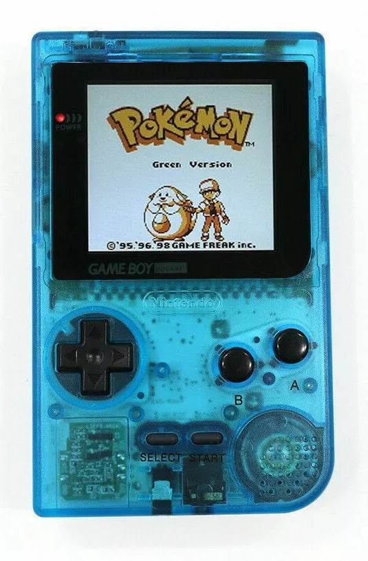 Nintendo Game Boy Pocket Console - Clear Blue - Custom & Upgraded