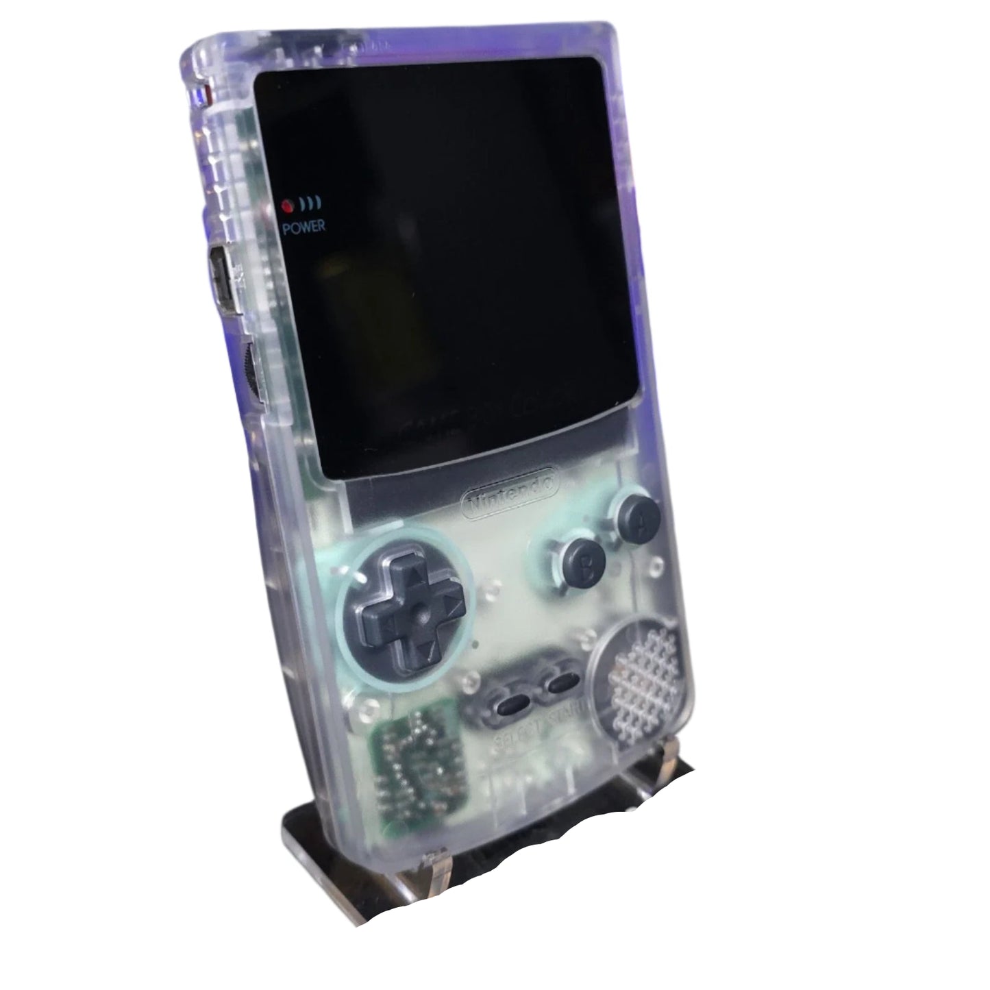 Nintendo Game Boy Color Console - Clear Edition - AMOLED XL LCD Touch Screen - Custom Built & Upgraded