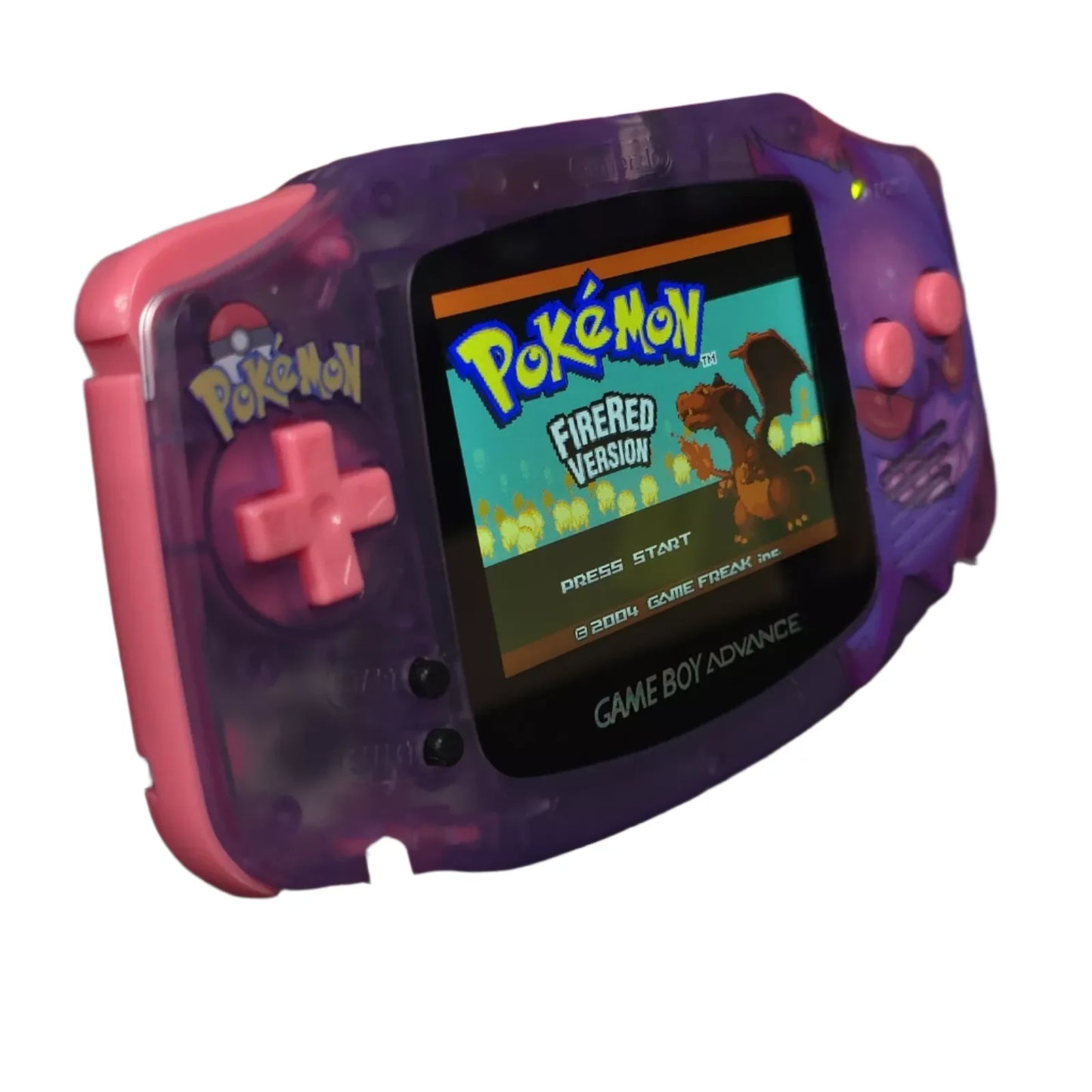 Nintendo Game Boy Advance Video Game Console - Purple - Pokemon Gengar Edition - Custom Built
