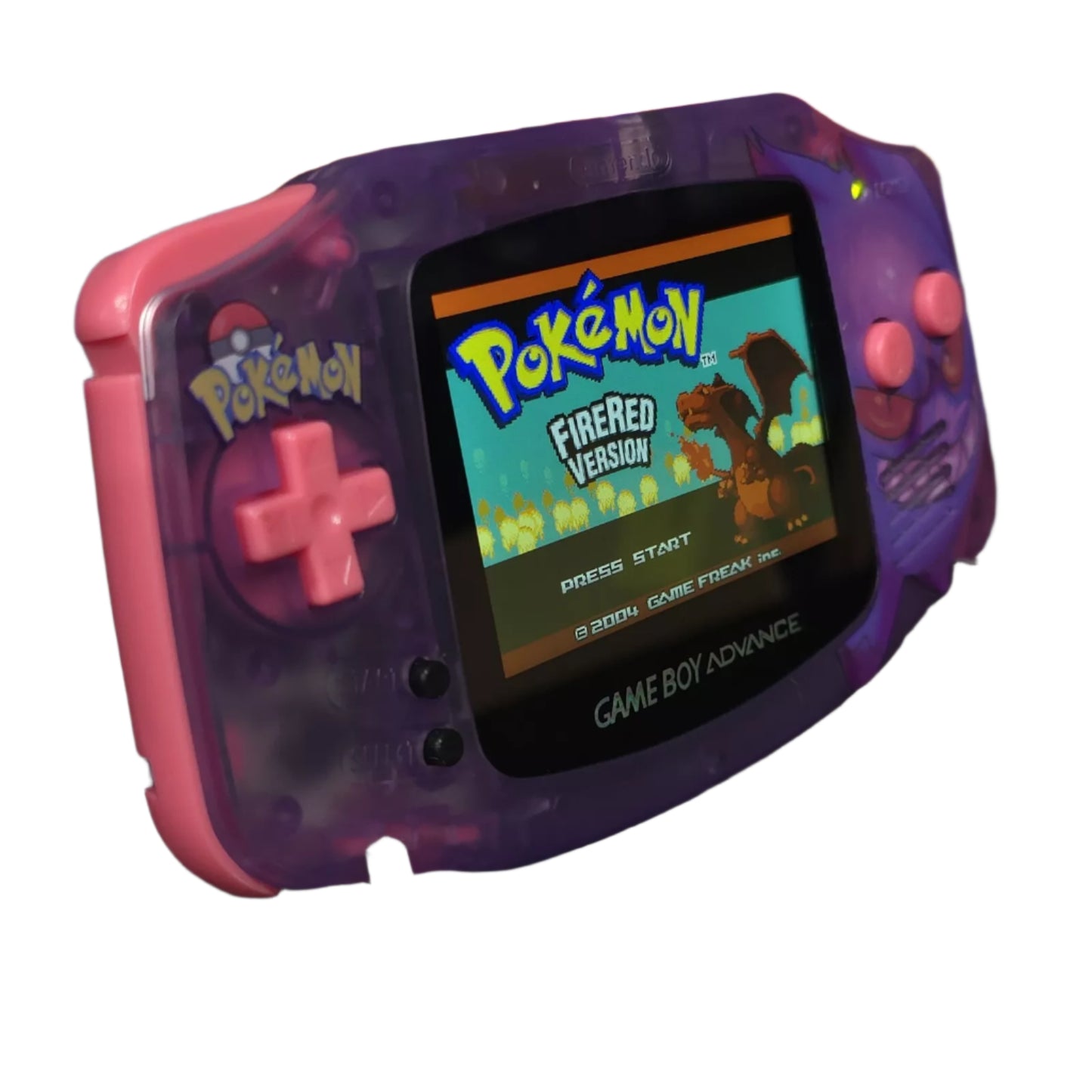 Nintendo Game Boy Advance Video Game Console - Purple - Pokemon Gengar Edition - Custom Built