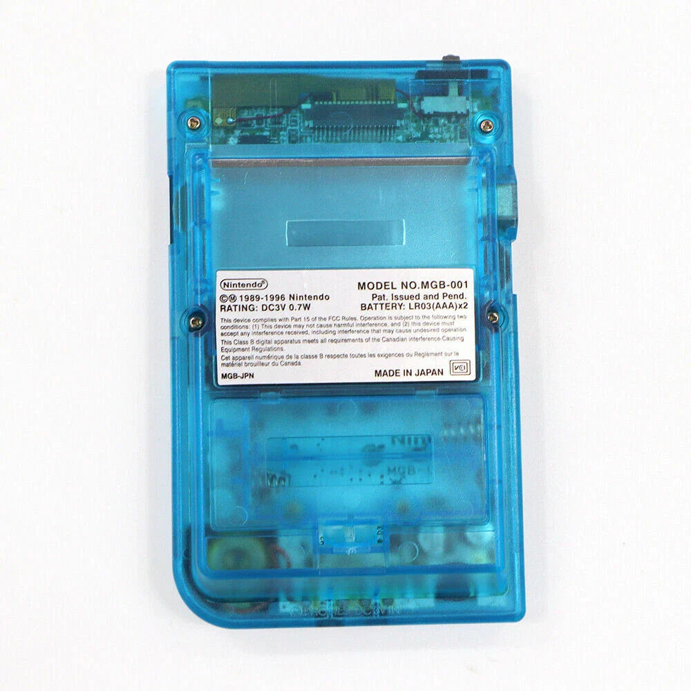 Nintendo Game Boy Pocket Console - Clear Blue - Custom & Upgraded