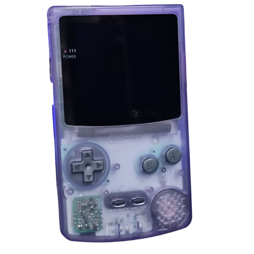 Nintendo Game Boy Color Console - Atomic Purple - AMOLED XL LCD Touch Screen - Custom Built & Upgraded