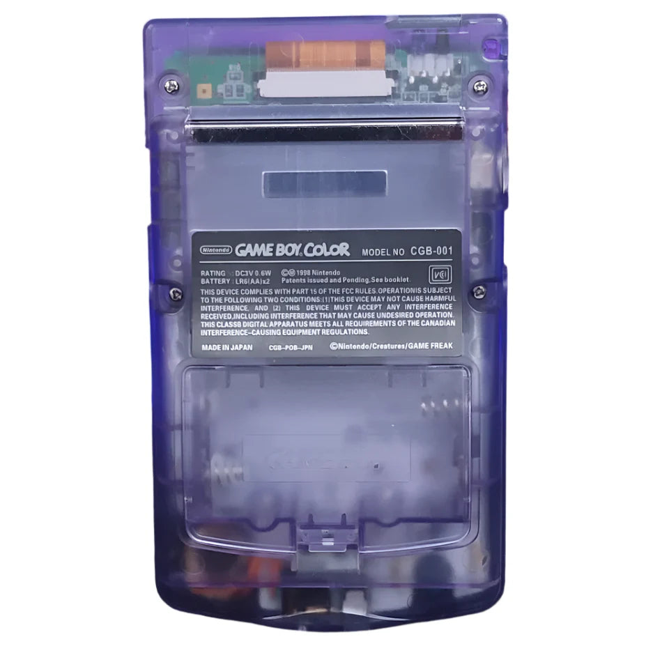 Nintendo Game Boy Color Console - Atomic Purple - AMOLED XL LCD Touch Screen - Custom Built & Upgraded