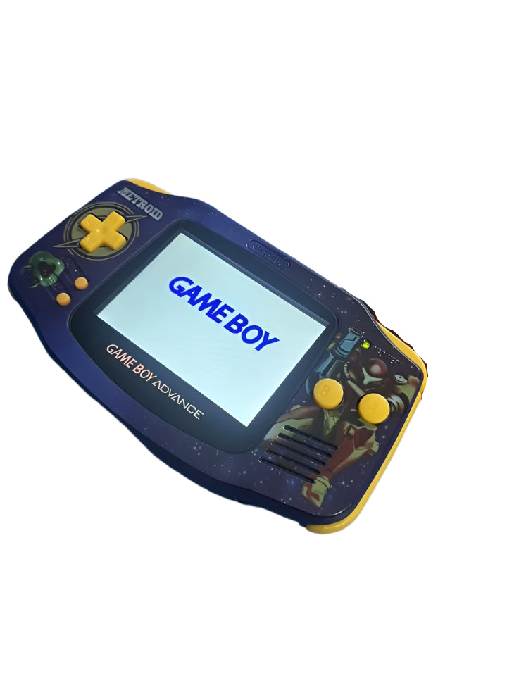 Nintendo Game Boy Advance Video Game Console - PurpleYellow - Metroid Edition - Custom Built