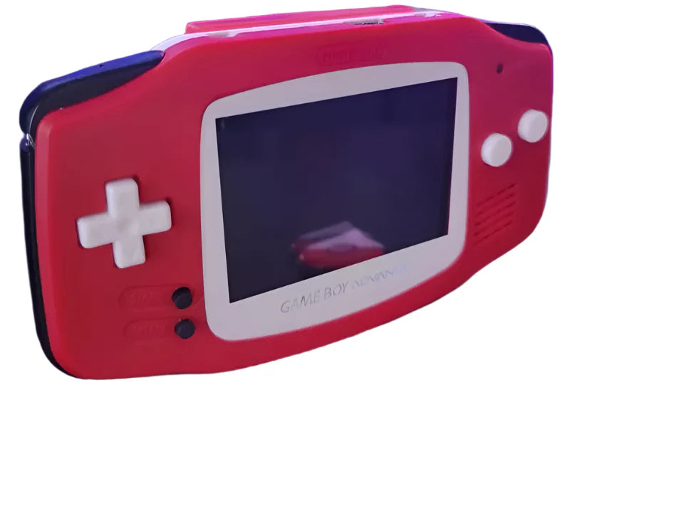 Nintendo Game Boy Advance Video Game Console - WhiteRed - Pokemon Pokeball Edition - Custom Built