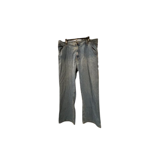Arizona Mens Jeans Denim Carpenter Faded Relaxed Fit Straight - Blue - 40x32 - Like New