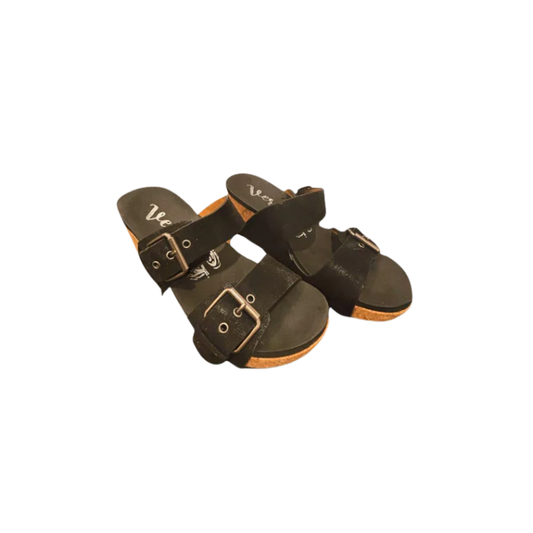 Very G Womens Wedges Shoes - Black - 9 - Very Good