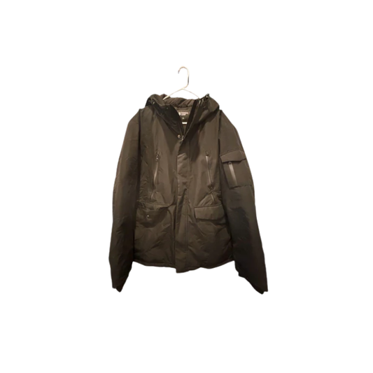 Mens Raincoat Hooded - Black - XL - Like New