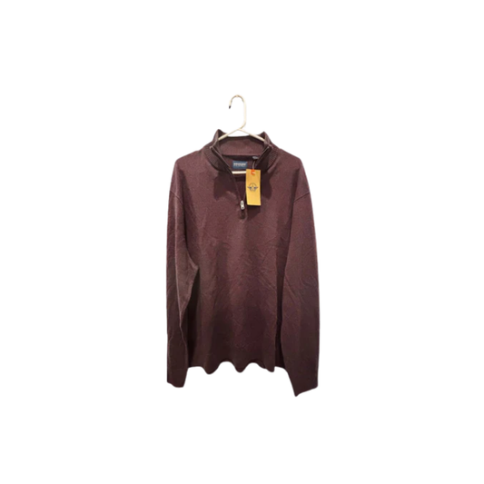 Dockers Mens Pullover Quarter-Zip - Brown - XXL - New