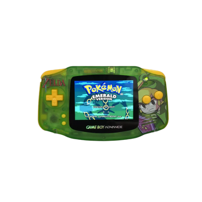 Nintendo Game Boy Advance Video Game Console - Green - Legend of Zelda Edition - Custom Built