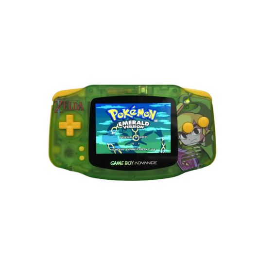 Nintendo Game Boy Advance Video Game Console - Green - Legend of Zelda Edition - Custom Built