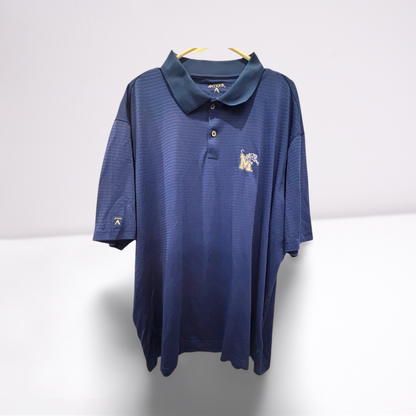 Antigua Mens College Team Polo Shirt Memphis Tigers Collared - Blue - XXL - Very Good
