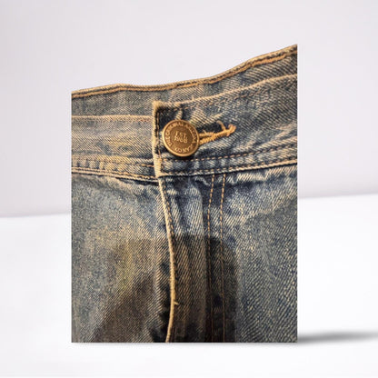 Arizona Mens Jeans Denim Carpenter Faded Relaxed Fit Straight - Blue - 40x32 - Like New