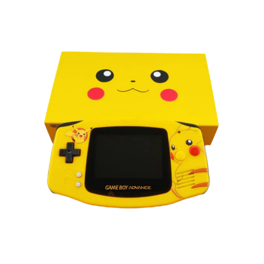 Nintendo Game Boy Advance Video Game Console - Yellow - Pokemon Pikachu Edition - Custom Built
