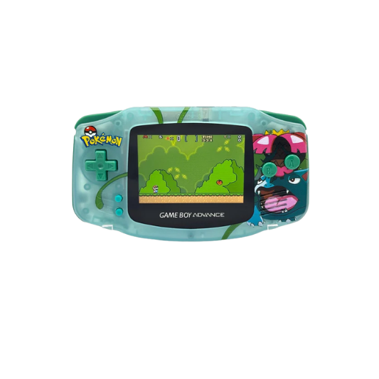 Nintendo Game Boy Advance Video Game Console - Clear Green - Pokemon Venasaur Edition - Custom Built