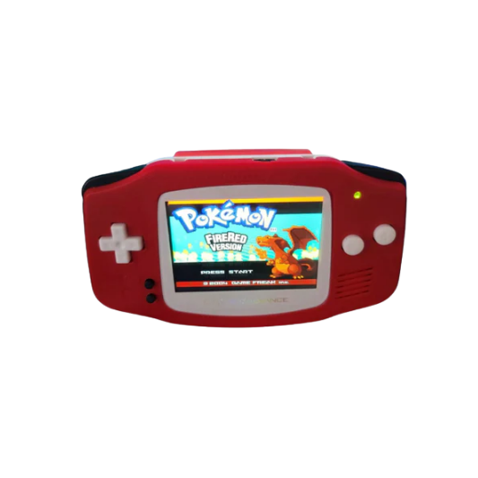 Nintendo Game Boy Advance Video Game Console - WhiteRed - Pokemon Pokeball Edition - Custom Built