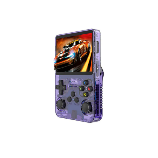 RetroWorldGames R36S Handheld Video Game Console - Purple - Customized