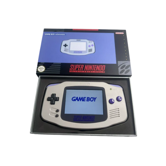 Nintendo Game Boy Advance Video Game Console - GrayPurple - Super Nintendo SNES Edition - Custom Built