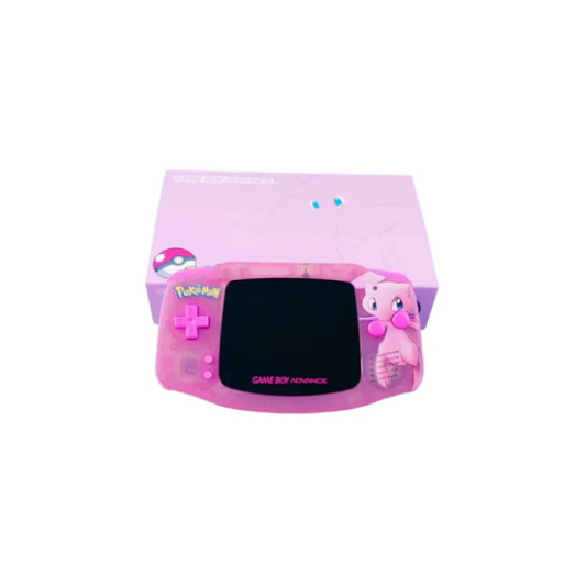 Nintendo Game Boy Advance Video Game Console - Pink - Pokemon Mew Edition - Custom Built