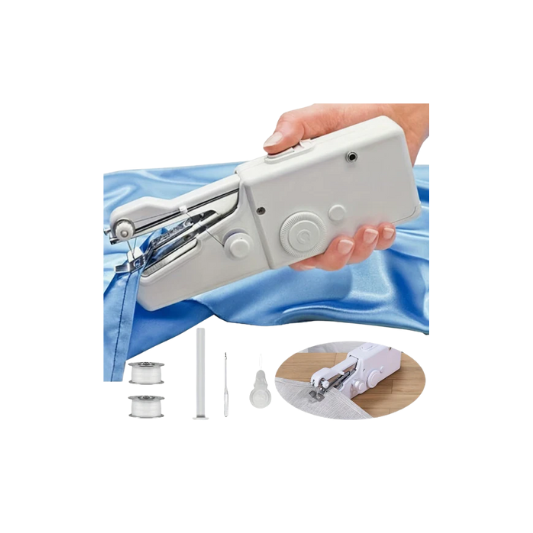 Portable Mini Handheld Sewing Machine - Battery Powered - White