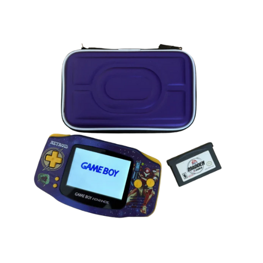 Nintendo Game Boy Advance Video Game Console - PurpleYellow - Metroid Edition - Custom Built