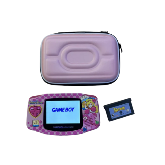 Nintendo Game Boy Advance Video Game Console - Pink - Super Princess Peach Edition - Custom Built
