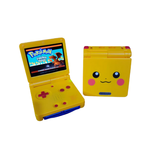 Nintendo Game Boy Advance SP Console - Yellow - Pikachu Edition - Custom Built