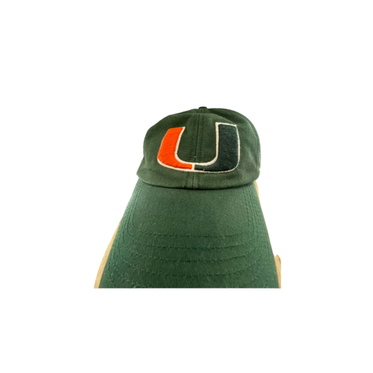NCAA Unisex Adjustable Cap Vintage Miami Hurricanes College Team - GreenOrange - Universal - Very Good