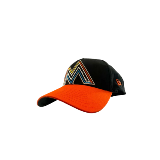 NEW ERA Mens Snapback Cap Miami Marlins MLB Team 2017 ASG Logo - BlackOrange - ML - Like New