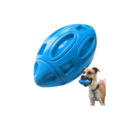Bite-resistant Teething Rubber Football Toy for Dogs - Blue