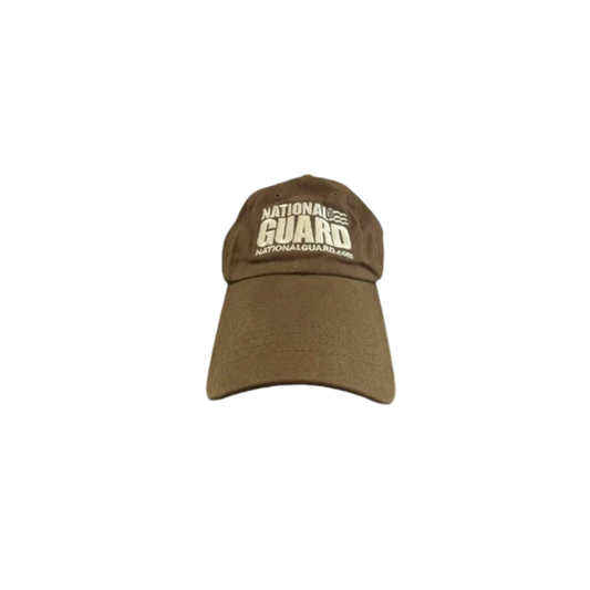 Unisex Adjustable Baseball Cap Embroidered Military National Guard - Brown - Universal - Very Good