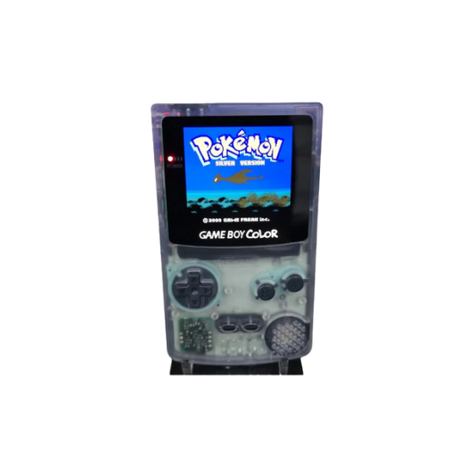 Nintendo Game Boy Color Console - Clear Edition - AMOLED XL LCD Touch Screen - Custom Built & Upgraded