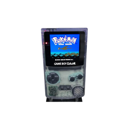 Nintendo Game Boy Color Console - Clear Edition - AMOLED XL LCD Touch Screen - Custom Built & Upgraded
