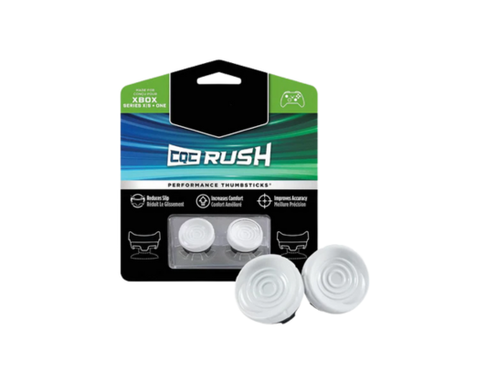 KontrolFreek CQCRush Thumbsticks - Xbox SeriesX|S & One - Mid‑Rise Concave Dual Grip (White) - New